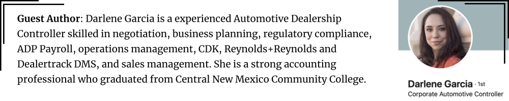 Darlene Garcia Automotive Dealership Controller CFO